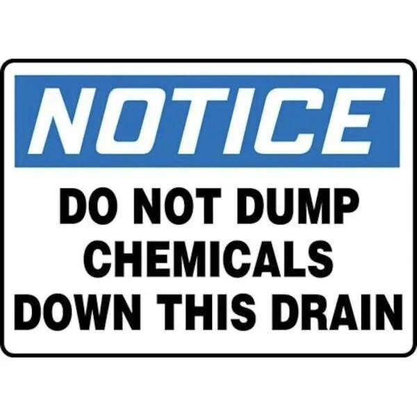 Accuform OSHA NOTICE SAFETY SIGN DO NOT DUMP MCHL827XT MCHL827XT - main